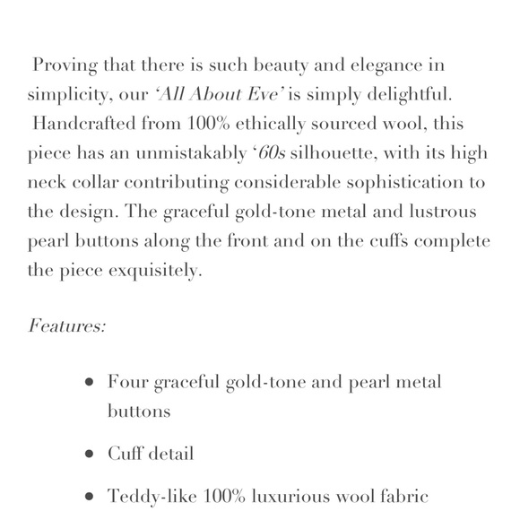 Santinni ‘All About Eve 100% Wool Coat’ in Cammello - Picture 9 of 10